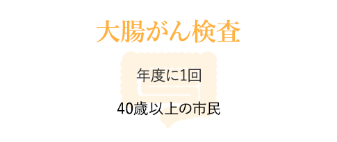 大腸がん検査 年度に1回40歳以上の市民