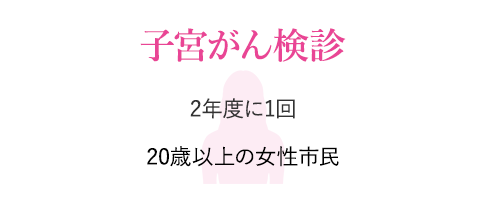 子宮がん検診 2年度に1回20歳以上の女性市民